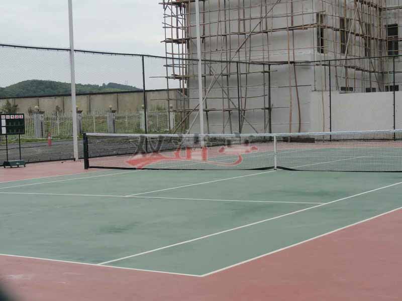邵阳市宝庆电厂硅pu球场塑胶网球场整体效果图